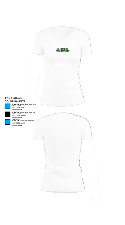 McCoy Motors 66591619 Women's Short Sleeve V-neck Shirt - 18