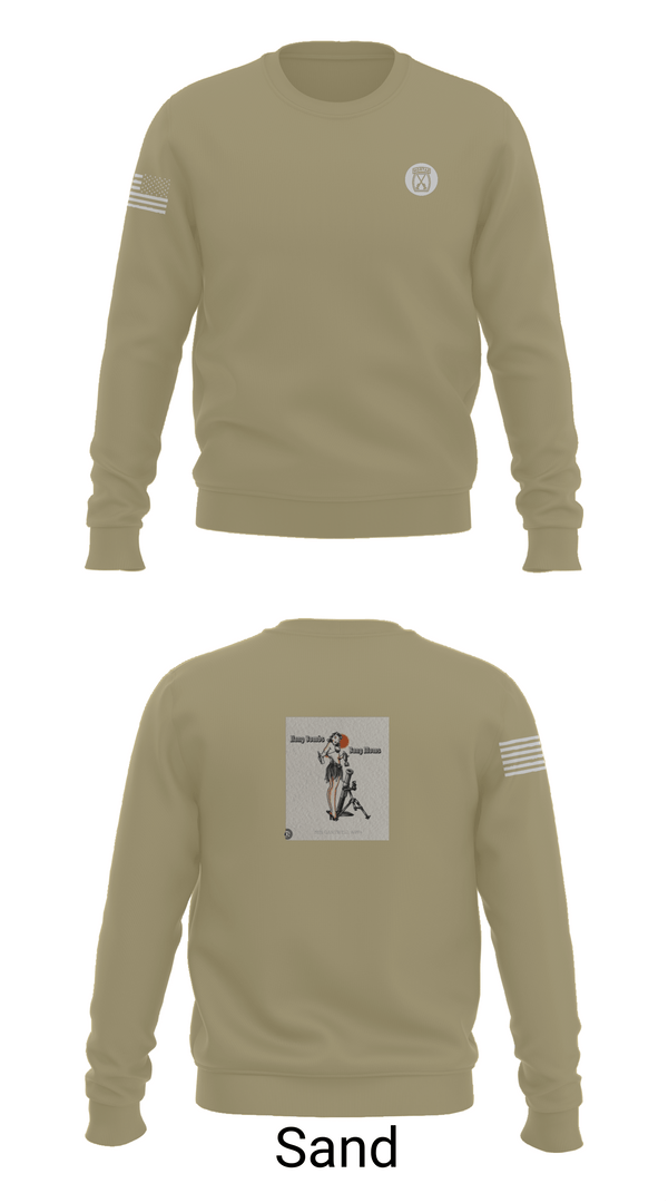 Crew Neck Sweatshirt, a-co 2-2in 3/10, Army, Teamtime, Team time, sublimation, custom sports apparel, team uniforms, spirit wear, spiritwear, sports uniforms, custom shirts, team store, custom team store, fundraiser sports, apparel fundraiser