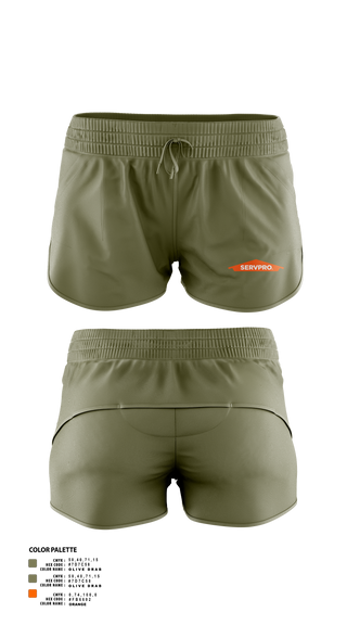 Womens Shorts, Servpro, , Teamtime, Team time, sublimation, custom sports apparel, team uniforms, spirit wear, spiritwear, sports uniforms, custom shirts, team store, custom team store, fundraiser sports, apparel fundraiser
