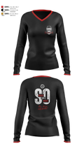 TUNNEL VIZION 60094204 Women's Long Sleeve V-neck Shirt - 2