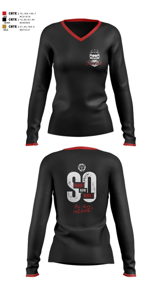 Womens Long Sleeve Vneck Shirt, TUNNEL VIZION, Spirit Store, Teamtime, Team time, sublimation, custom sports apparel, team uniforms, spirit wear, spiritwear, sports uniforms, custom shirts, team store, custom team store, fundraiser sports, apparel fundraiser