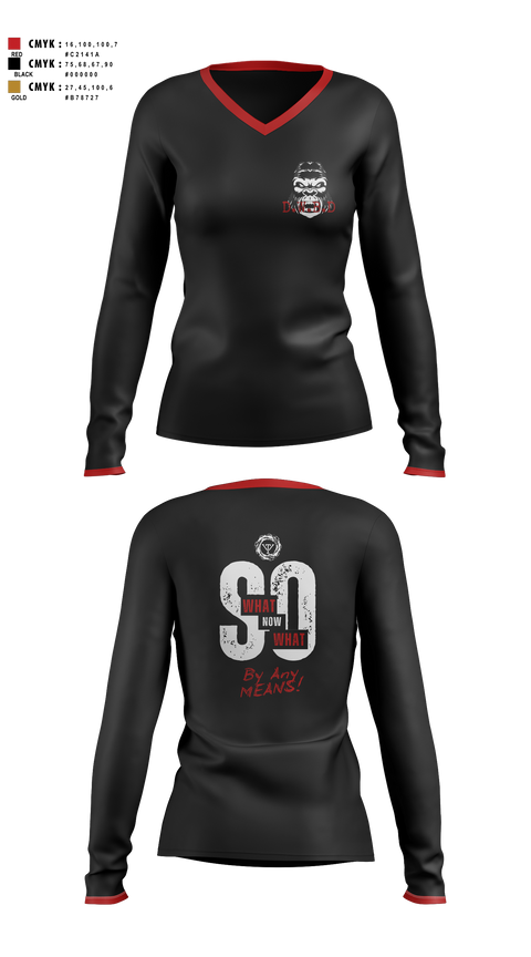 Womens Long Sleeve Vneck Shirt, TUNNEL VIZION, Spirit Store, Teamtime, Team time, sublimation, custom sports apparel, team uniforms, spirit wear, spiritwear, sports uniforms, custom shirts, team store, custom team store, fundraiser sports, apparel fundraiser