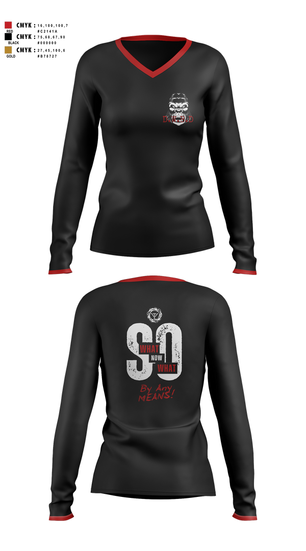 Womens Long Sleeve Vneck Shirt, TUNNEL VIZION, Spirit Store, Teamtime, Team time, sublimation, custom sports apparel, team uniforms, spirit wear, spiritwear, sports uniforms, custom shirts, team store, custom team store, fundraiser sports, apparel fundraiser
