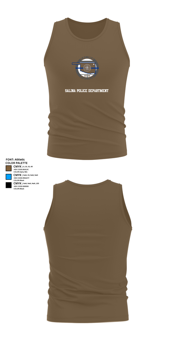 Tank Top, Salina Police Department, Police, Teamtime, Team time, sublimation, custom sports apparel, team uniforms, spirit wear, spiritwear, sports uniforms, custom shirts, team store, custom team store, fundraiser sports, apparel fundraiser
