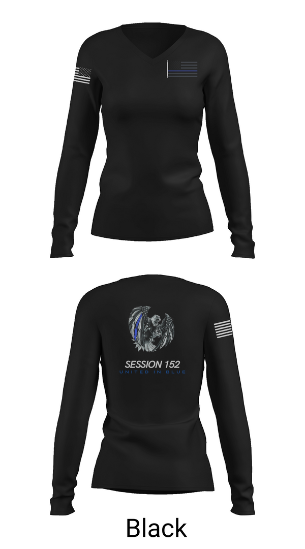 Womens Long Sleeve Vneck Shirt, Session 152, Police, Teamtime, Team time, sublimation, custom sports apparel, team uniforms, spirit wear, spiritwear, sports uniforms, custom shirts, team store, custom team store, fundraiser sports, apparel fundraiser