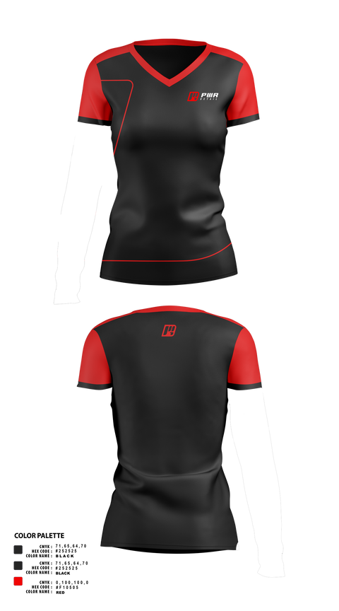 Womens Short Sleeve Vneck Shirt, PWR, , Teamtime, Team time, sublimation, custom sports apparel, team uniforms, spirit wear, spiritwear, sports uniforms, custom shirts, team store, custom team store, fundraiser sports, apparel fundraiser