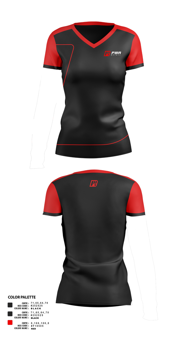 Womens Short Sleeve Vneck Shirt, PWR, , Teamtime, Team time, sublimation, custom sports apparel, team uniforms, spirit wear, spiritwear, sports uniforms, custom shirts, team store, custom team store, fundraiser sports, apparel fundraiser
