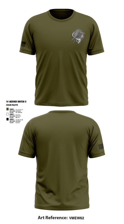 CREW 3 BUSTED BUZZARDS 64090708 Short Sleeve Performance Shirt - 2