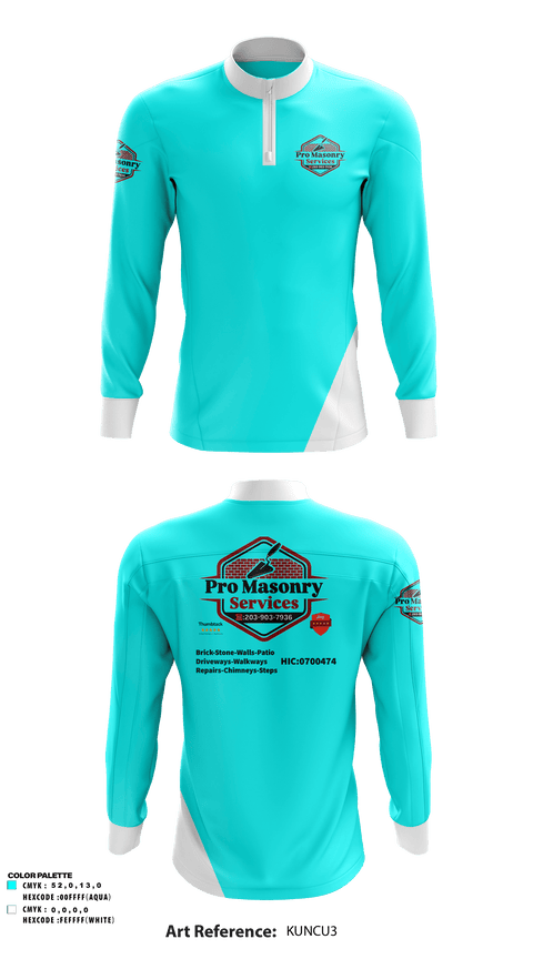 Quarter Zip Jacket, Pro Masonry Services LLC, , Teamtime, Team time, sublimation, custom sports apparel, team uniforms, spirit wear, spiritwear, sports uniforms, custom shirts, team store, custom team store, fundraiser sports, apparel fundraiser