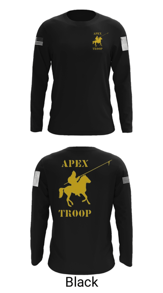 Long Sleeve Performance Shirt, Alpha Troop, 1-221 CAV, National Guard, Teamtime, Team time, sublimation, custom sports apparel, team uniforms, spirit wear, spiritwear, sports uniforms, custom shirts, team store, custom team store, fundraiser sports, apparel fundraiser