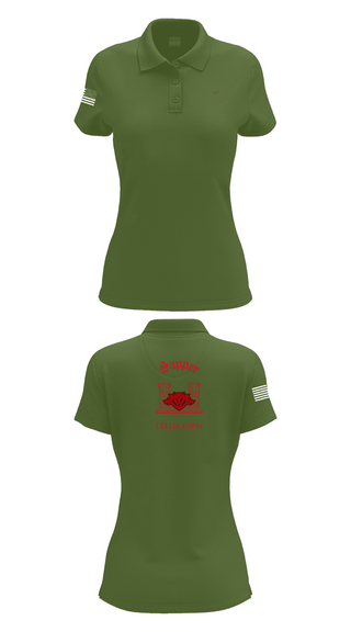Womens Short Sleeve Performance Polo, 811th EN CO, , Teamtime, Team time, sublimation, custom sports apparel, team uniforms, spirit wear, spiritwear, sports uniforms, custom shirts, team store, custom team store, fundraiser sports, apparel fundraiser