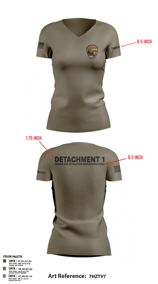 Womens Short Sleeve Vneck Shirt, Detachment 1, Air Force, Teamtime, Team time, sublimation, custom sports apparel, team uniforms, spirit wear, spiritwear, sports uniforms, custom shirts, team store, custom team store, fundraiser sports, apparel fundraiser