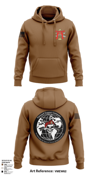 Hoodie, FSC 1-1SFG, Army, Teamtime, Team time, sublimation, custom sports apparel, team uniforms, spirit wear, spiritwear, sports uniforms, custom shirts, team store, custom team store, fundraiser sports, apparel fundraiser