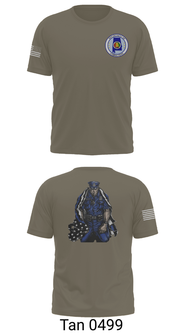 Short Sleeve Performance Shirt, Alabama Department of Corrections, Police, Teamtime, Team time, sublimation, custom sports apparel, team uniforms, spirit wear, spiritwear, sports uniforms, custom shirts, team store, custom team store, fundraiser sports, apparel fundraiser