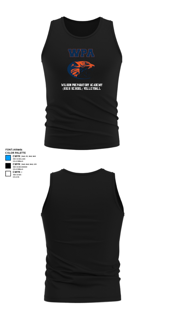 Tank Top, Wilson Preparatory Academy (High School) Volleyball, Women's Volleyball, Teamtime, Team time, sublimation, custom sports apparel, team uniforms, spirit wear, spiritwear, sports uniforms, custom shirts, team store, custom team store, fundraiser sports, apparel fundraiser
