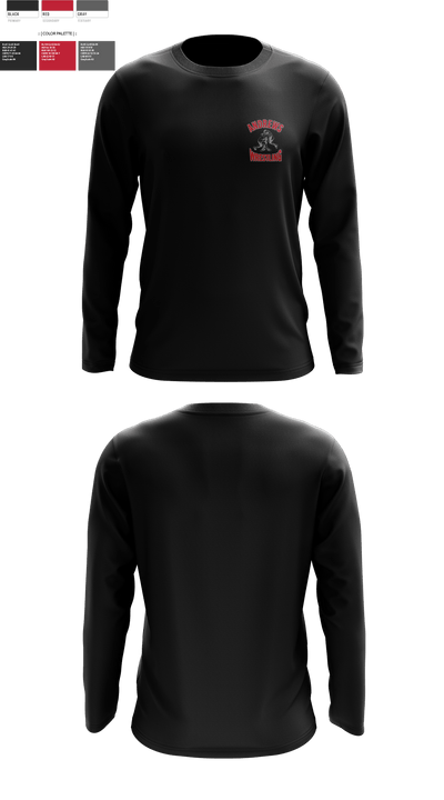 Andrews Wildcats 74502940 Long Sleeve Rash Guard Shirt - 2