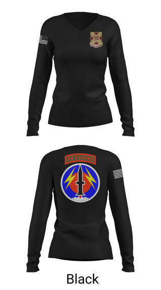 Womens Long Sleeve Vneck Shirt, 4/9 Field Artillery 56 Command (Pershing), Army, Teamtime, Team time, sublimation, custom sports apparel, team uniforms, spirit wear, spiritwear, sports uniforms, custom shirts, team store, custom team store, fundraiser sports, apparel fundraiser