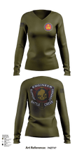 6th Engineer Support 55930969 Women's Long Sleeve V-neck Shirt -1 124