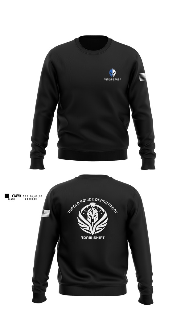 Crew Neck Sweatshirt, TPD Adam Shift, Police, Teamtime, Team time, sublimation, custom sports apparel, team uniforms, spirit wear, spiritwear, sports uniforms, custom shirts, team store, custom team store, fundraiser sports, apparel fundraiser