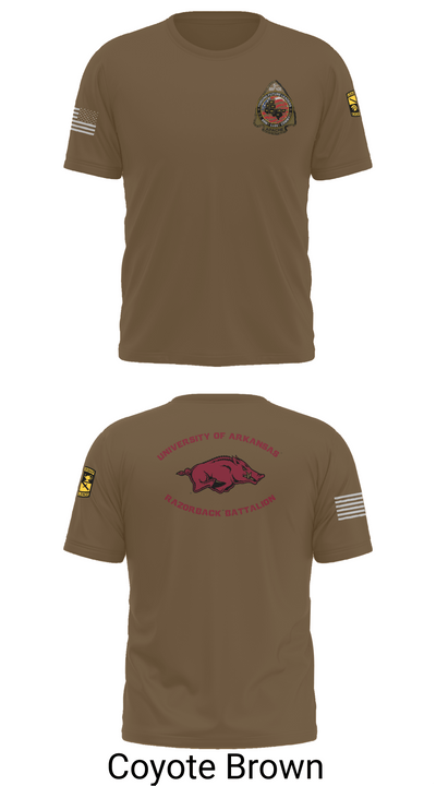 University of Arkansas Army ROTC - Razorback Battalion 15416563 Short Sleeve Performance Shirt - 16