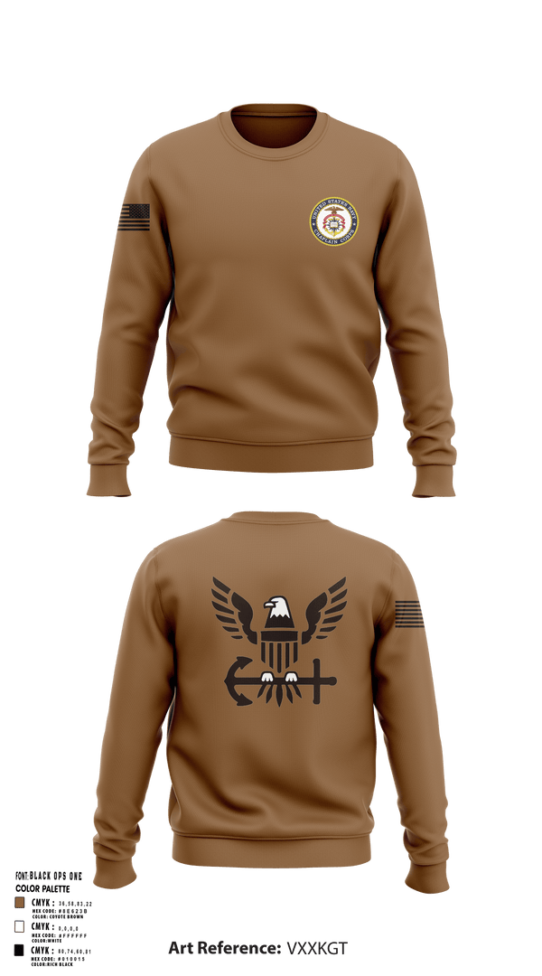 Crew Neck Sweatshirt, Chaplain Corp, Navy, Teamtime, Team time, sublimation, custom sports apparel, team uniforms, spirit wear, spiritwear, sports uniforms, custom shirts, team store, custom team store, fundraiser sports, apparel fundraiser