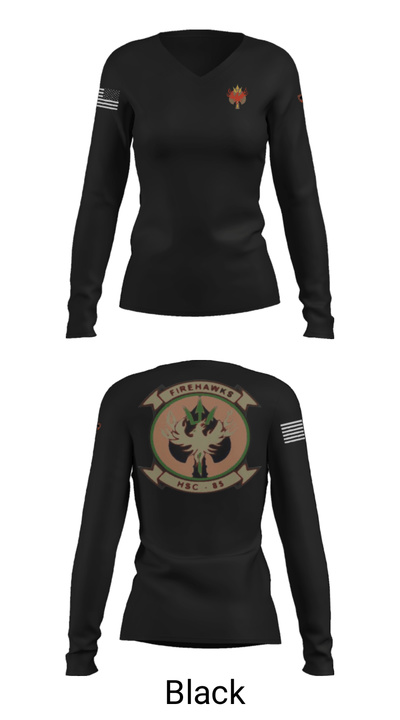 HSC-85 15010069 Women's Long Sleeve V-neck Shirt - 35