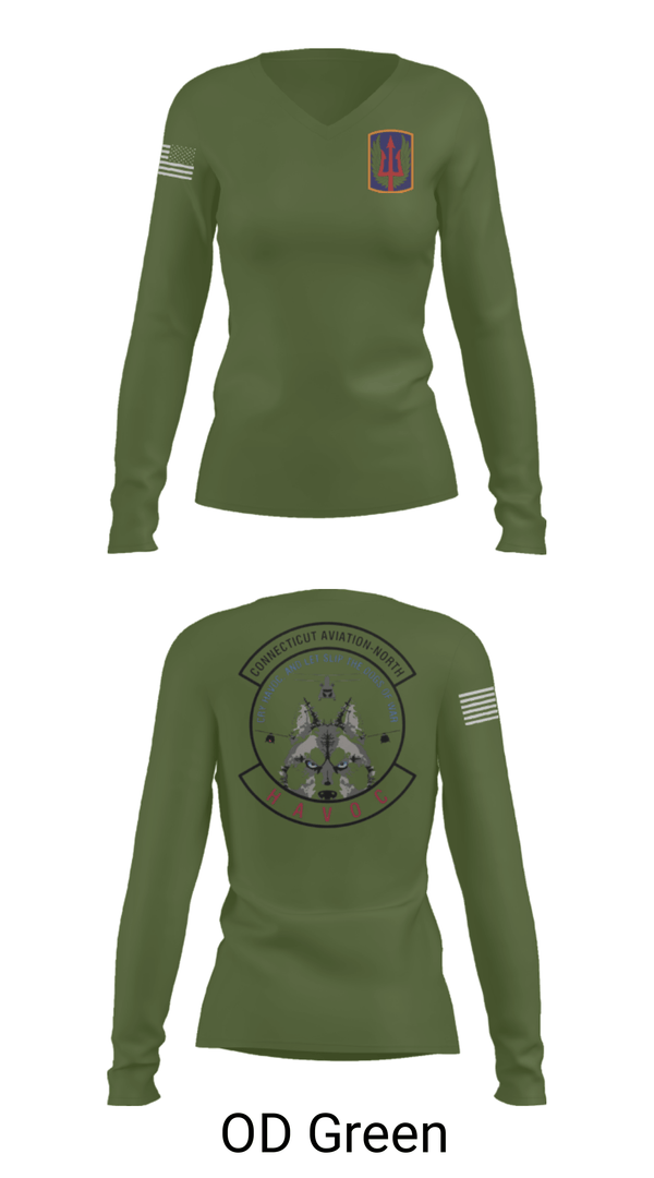 Womens Long Sleeve Vneck Shirt, 1-169th E Company, National Guard, Teamtime, Team time, sublimation, custom sports apparel, team uniforms, spirit wear, spiritwear, sports uniforms, custom shirts, team store, custom team store, fundraiser sports, apparel fundraiser
