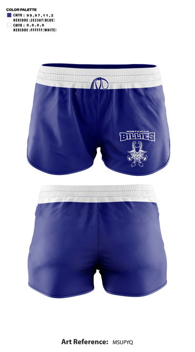 Monticello High School Cheer 67093104 Women's Shorts - 41