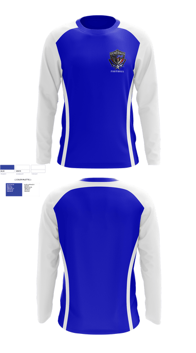 Anthony Wayne Youth Tackle Football League 48655260 Long Sleeve Performance Shirt - 1