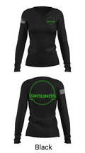 Thriving Grounds Landscaping 97741926 Women's Long Sleeve V-neck Shirt - 35