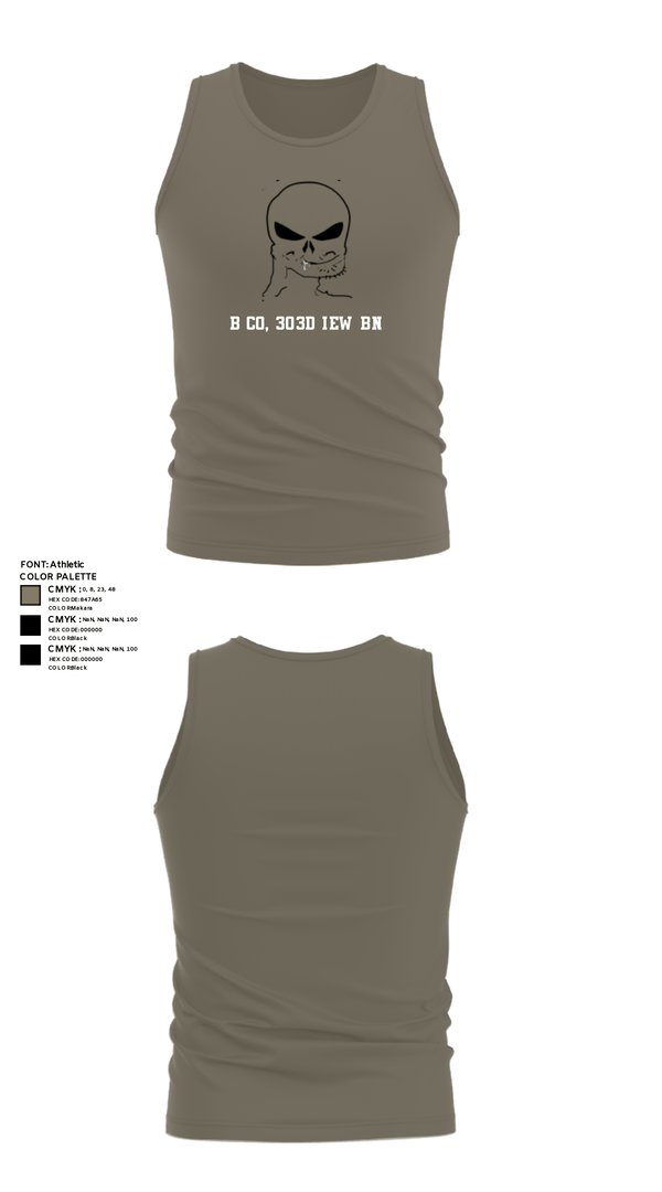 Tank Top, B Co, 303d IEW BN, Army, Teamtime, Team time, sublimation, custom sports apparel, team uniforms, spirit wear, spiritwear, sports uniforms, custom shirts, team store, custom team store, fundraiser sports, apparel fundraiser