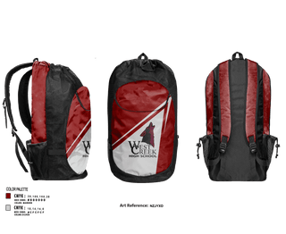 Gear Bag, West Creek High School Cross Country, Cross Country, Teamtime, Team time, sublimation, custom sports apparel, team uniforms, spirit wear, spiritwear, sports uniforms, custom shirts, team store, custom team store, fundraiser sports, apparel fundraiser