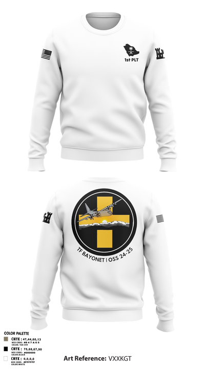 B Co 766 EN BeB 1st Platoon Armored Turtles Crew Neck Sweatshirt - 14