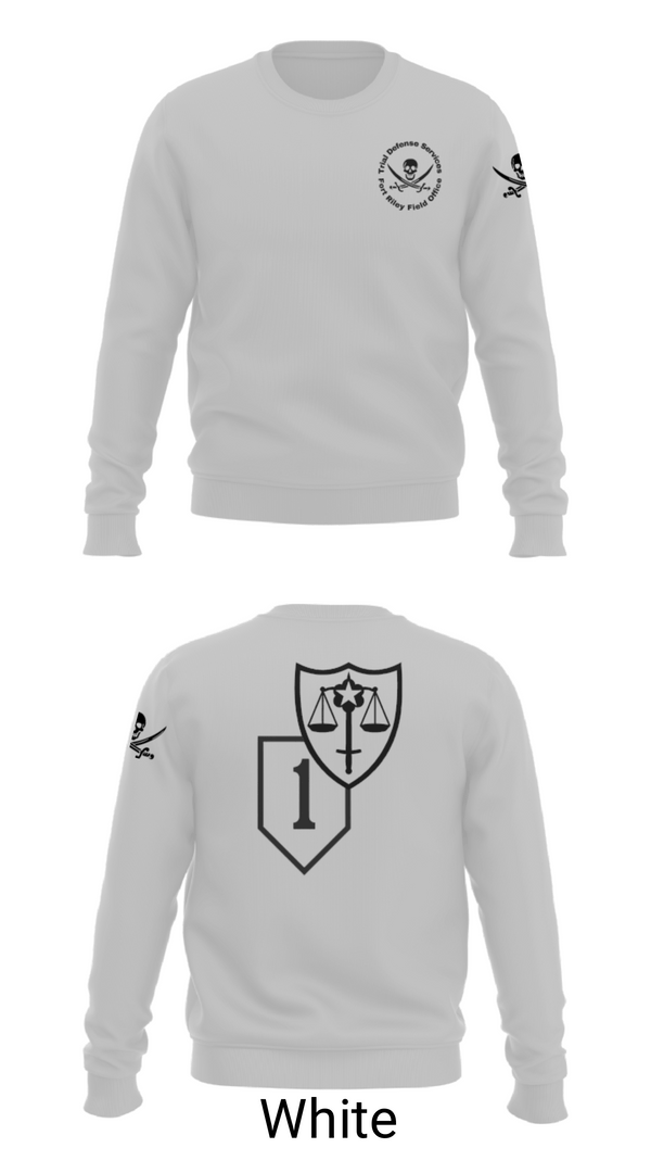 Crew Neck Sweatshirt, Trial Defense Service, Army, Teamtime, Team time, sublimation, custom sports apparel, team uniforms, spirit wear, spiritwear, sports uniforms, custom shirts, team store, custom team store, fundraiser sports, apparel fundraiser