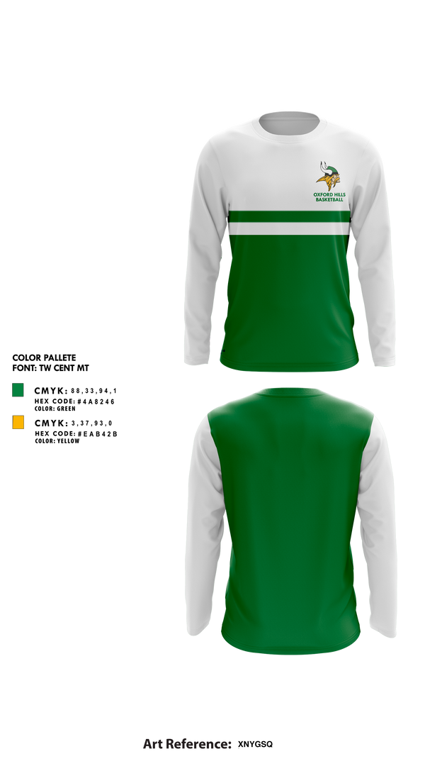 Long Sleeve Performance Shirt, Oxford Hills Comprehensive High School Basketball, Men's Basketball, Teamtime, Team time, sublimation, custom sports apparel, team uniforms, spirit wear, spiritwear, sports uniforms, custom shirts, team store, custom team store, fundraiser sports, apparel fundraiser