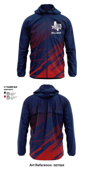 Windbreaker, Bulldogs, , Teamtime, Team time, sublimation, custom sports apparel, team uniforms, spirit wear, spiritwear, sports uniforms, custom shirts, team store, custom team store, fundraiser sports, apparel fundraiser