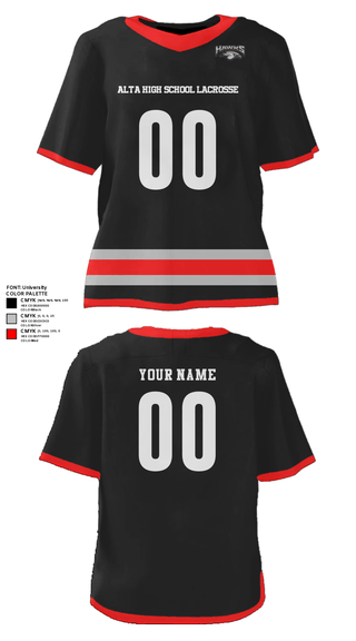 Mens Lacrosse Jersey, Alta High School Lacrosse, Men's Lacrosse, Teamtime, Team time, sublimation, custom sports apparel, team uniforms, spirit wear, spiritwear, sports uniforms, custom shirts, team store, custom team store, fundraiser sports, apparel fundraiser