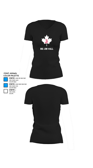 Womens Short Sleeve Vneck Shirt, Big Jon Wall, Wrestling, Teamtime, Team time, sublimation, custom sports apparel, team uniforms, spirit wear, spiritwear, sports uniforms, custom shirts, team store, custom team store, fundraiser sports, apparel fundraiser