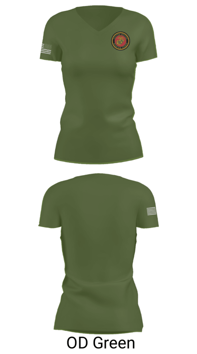 464 infantry 33757917 Women's Short Sleeve V-neck Shirt - 28