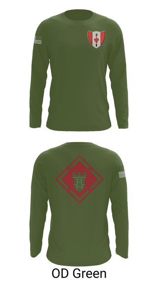 Long Sleeve Performance Shirt, 46th Engineer Battalion, Army, Teamtime, Team time, sublimation, custom sports apparel, team uniforms, spirit wear, spiritwear, sports uniforms, custom shirts, team store, custom team store, fundraiser sports, apparel fundraiser