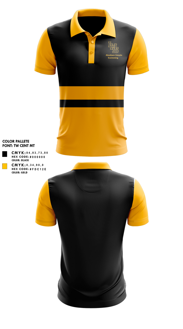 Short Sleeve Performance Polo, Abraham Lincoln High School Swimming, Swimming, Teamtime, Team time, sublimation, custom sports apparel, team uniforms, spirit wear, spiritwear, sports uniforms, custom shirts, team store, custom team store, fundraiser sports, apparel fundraiser