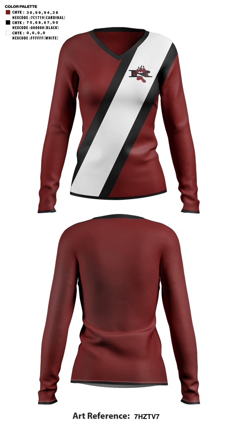Womens Long Sleeve Vneck Shirt, Riverton High School Cheer, Cheer, Teamtime, Team time, sublimation, custom sports apparel, team uniforms, spirit wear, spiritwear, sports uniforms, custom shirts, team store, custom team store, fundraiser sports, apparel fundraiser