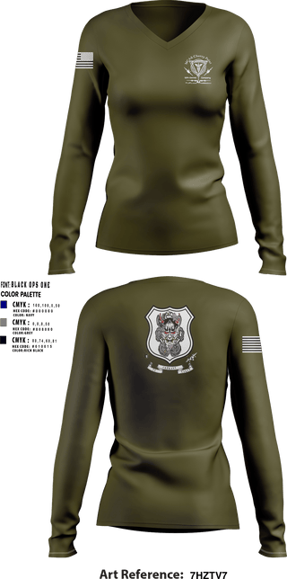 Womens Long Sleeve Vneck Shirt, 12th Dental Co, Navy, Teamtime, Team time, sublimation, custom sports apparel, team uniforms, spirit wear, spiritwear, sports uniforms, custom shirts, team store, custom team store, fundraiser sports, apparel fundraiser
