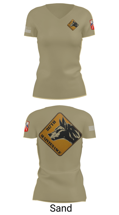 317th support maintenance company 3788646 Women's Short Sleeve V-neck Shirt - 88