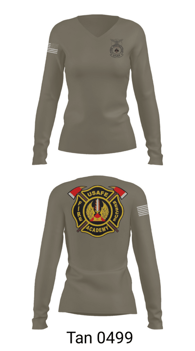 435th CTS 2997096 Women's Long Sleeve V-neck Shirt - 77