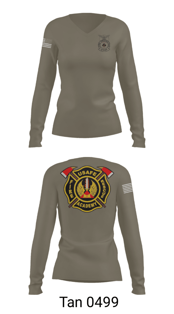 Women's Long Sleeve Vneck Shirt, 435th CTS, Air Force, Teamtime, Team time, sublimation, custom sports apparel, team uniforms, spirit wear, spiritwear, sports uniforms, custom shirts, team store, custom team store, fundraiser sports, apparel fundraiser