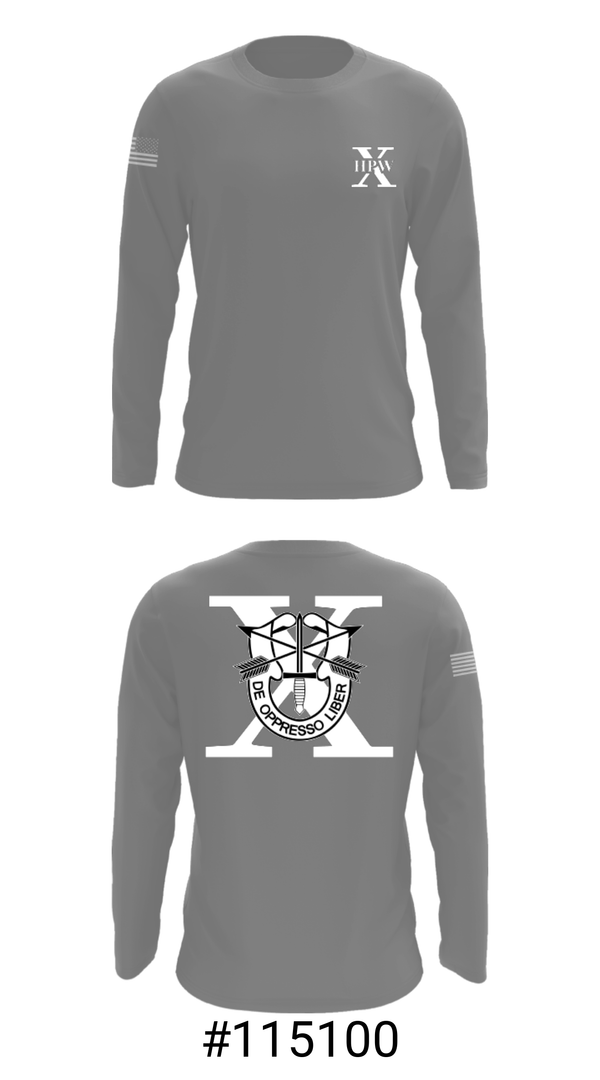 Long Sleeve Performance Shirt, 10th Special Forces HPW, , Teamtime, Team time, sublimation, custom sports apparel, team uniforms, spirit wear, spiritwear, sports uniforms, custom shirts, team store, custom team store, fundraiser sports, apparel fundraiser