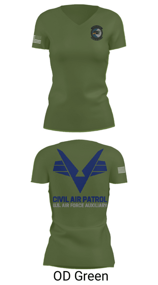 Women's Short Sleeve Vneck Shirt, Sunlake High School Cadet Squadron, Air Force, Teamtime, Team time, sublimation, custom sports apparel, team uniforms, spirit wear, spiritwear, sports uniforms, custom shirts, team store, custom team store, fundraiser sports, apparel fundraiser