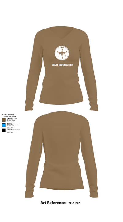 Delta Defense Unit 32292143 Women's Long Sleeve V-neck Shirt - 2
