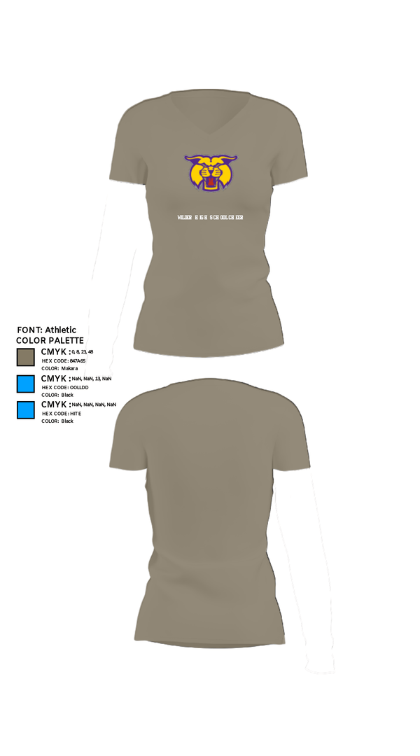 Womens Short Sleeve Vneck Shirt, Wilder High School Cheer, Cheer, Teamtime, Team time, sublimation, custom sports apparel, team uniforms, spirit wear, spiritwear, sports uniforms, custom shirts, team store, custom team store, fundraiser sports, apparel fundraiser